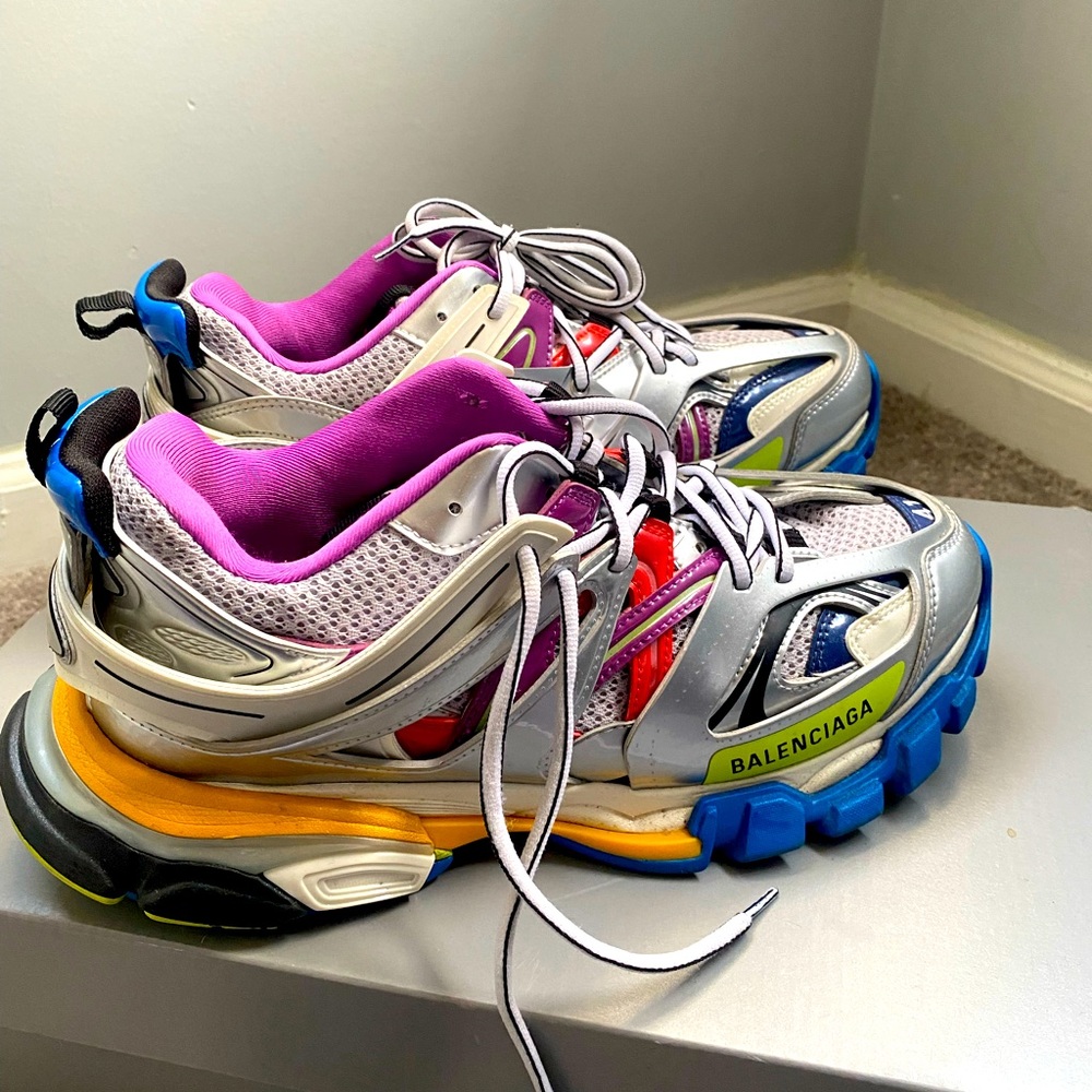 BALENCIAGA TRACK MULTICOLOR SILVER SHOES